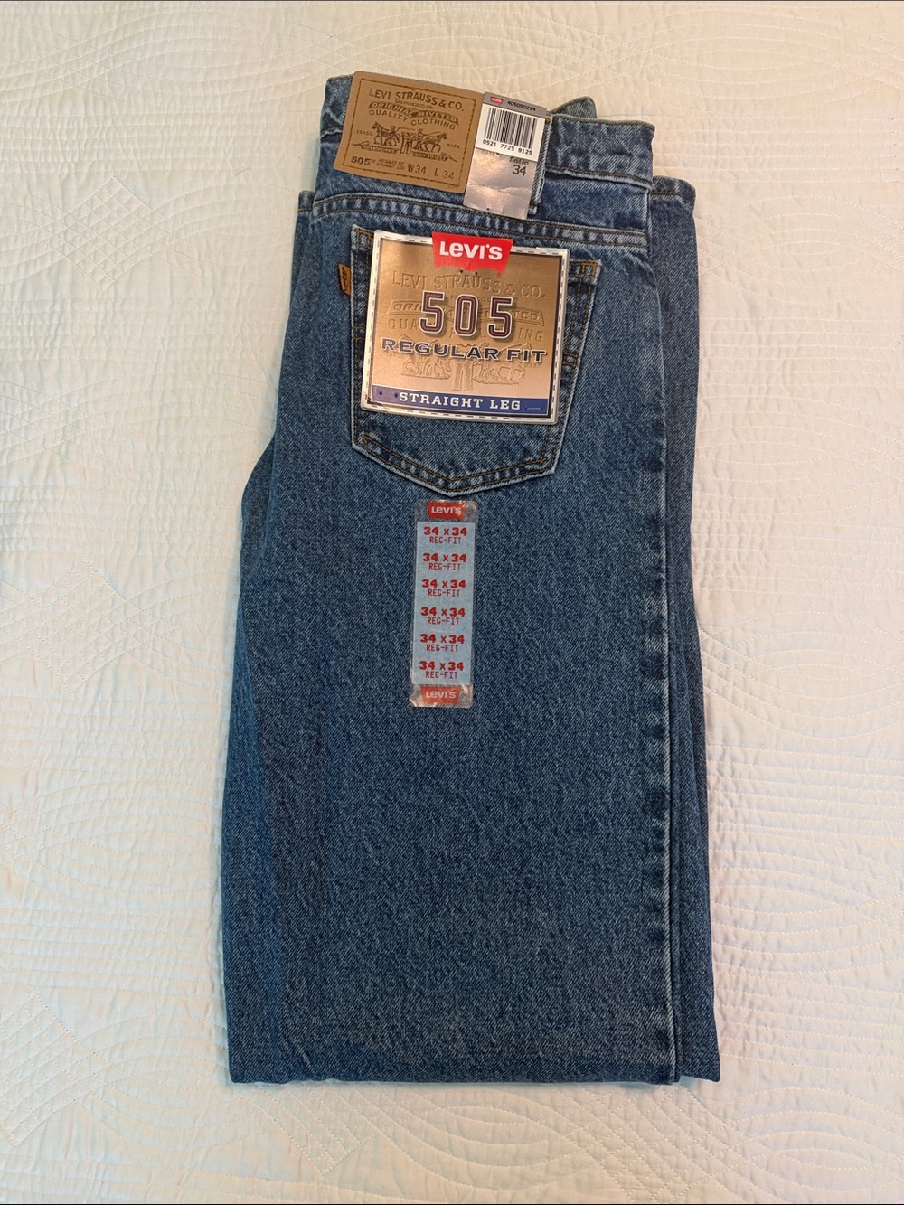 Levi's 505 Straight Leg Jeans - Indigo Blue